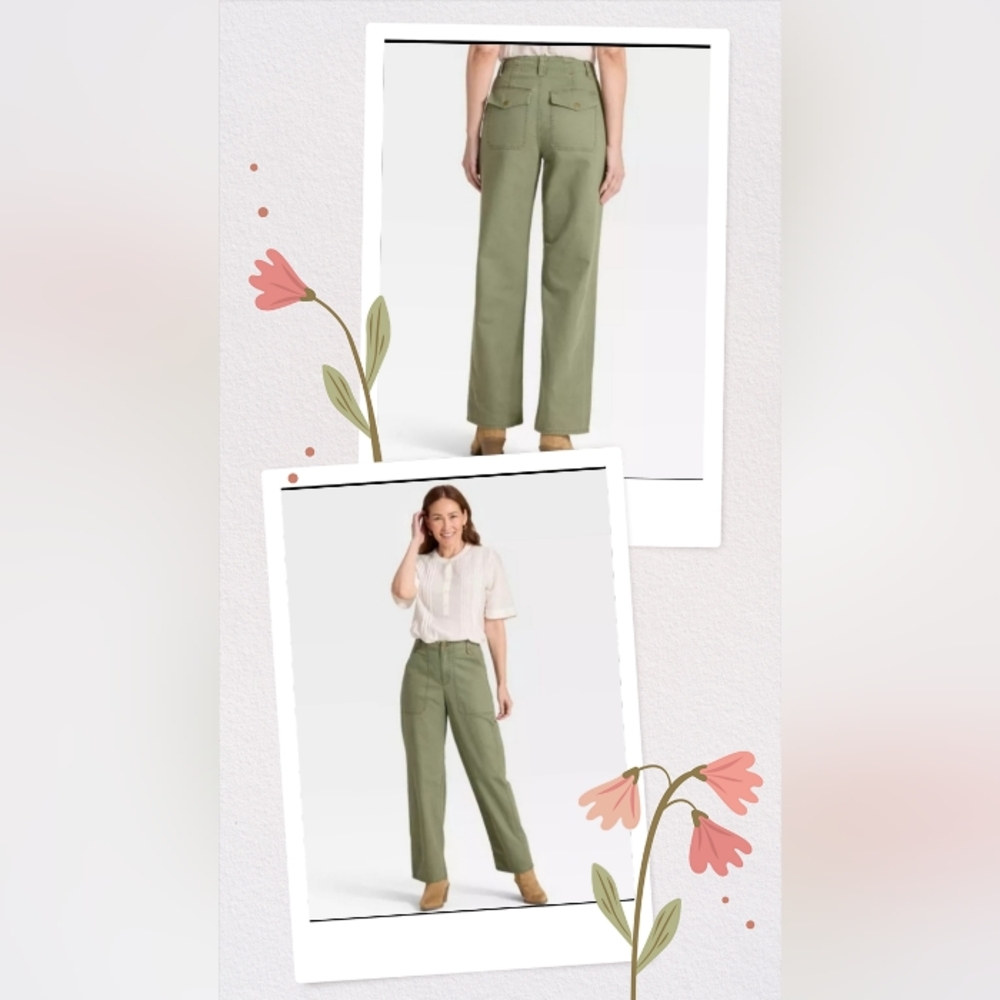 Universal Thread Olive Green Straight Leg Pants
